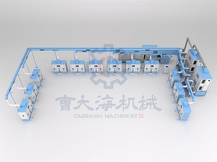 Automatic fiber opening and filling production line 6drag12